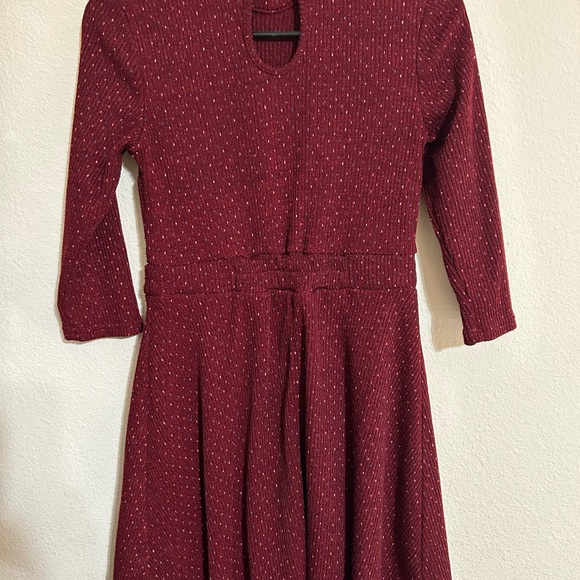 ModCloth Elegant Burgundy confetti  Dress.Like New Condition. - Picture 2 of 10